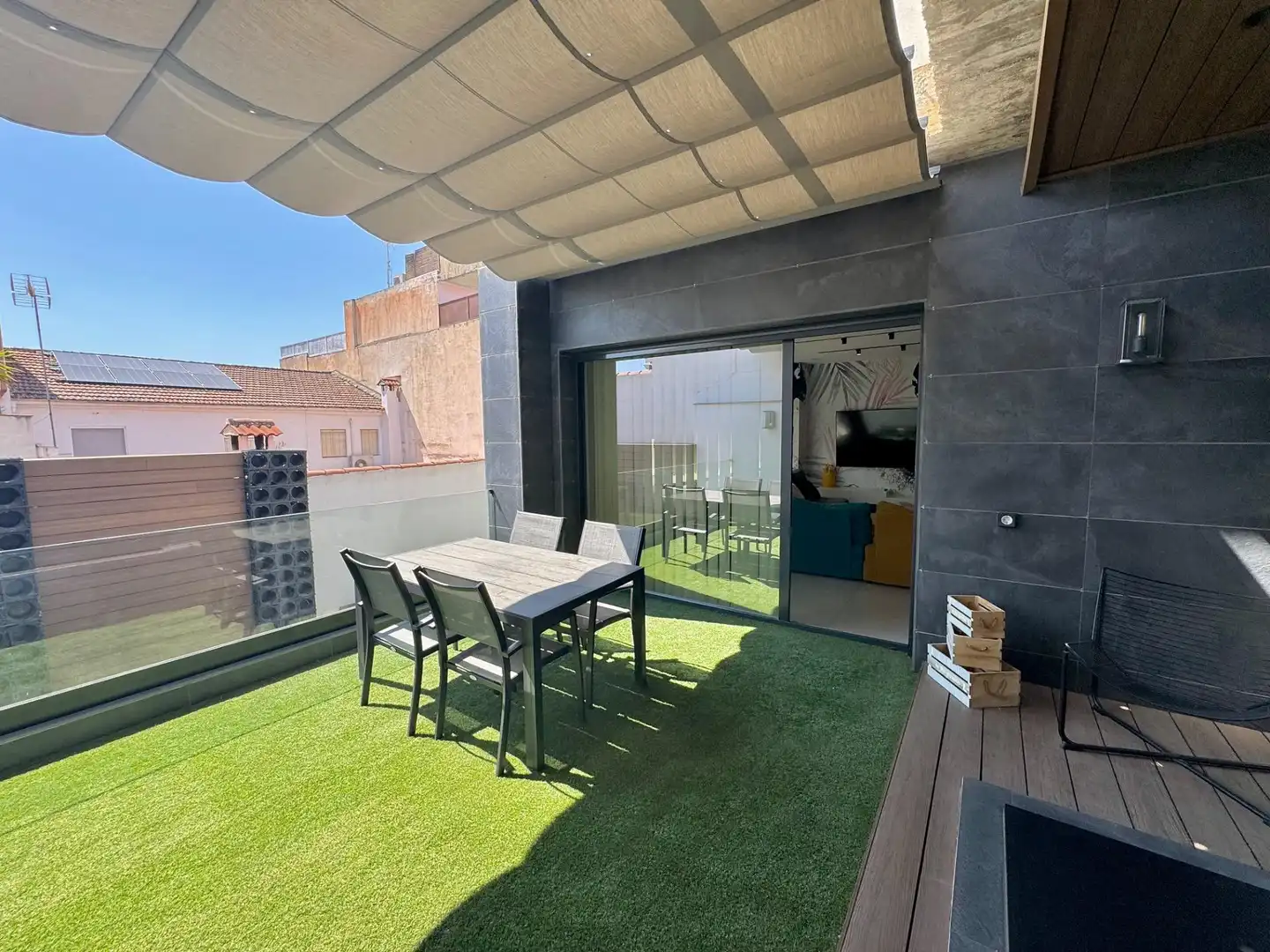 Terraza de Casa adosada en venta en Armilla con Aire acondicionado, Calefacción y Jardín privado
