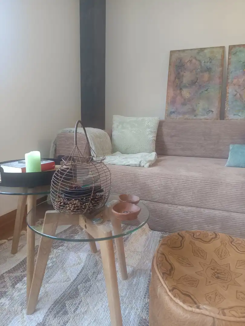 Living room of Flat for rent in Noreña  with Heating, Parquet flooring and Furnished