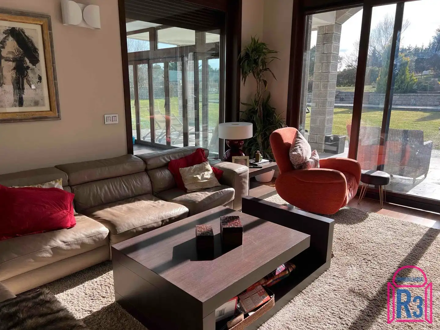 Sala de estar de Casa o chalet en venta en Cuadros con Calefacción, Terraza y Piscina