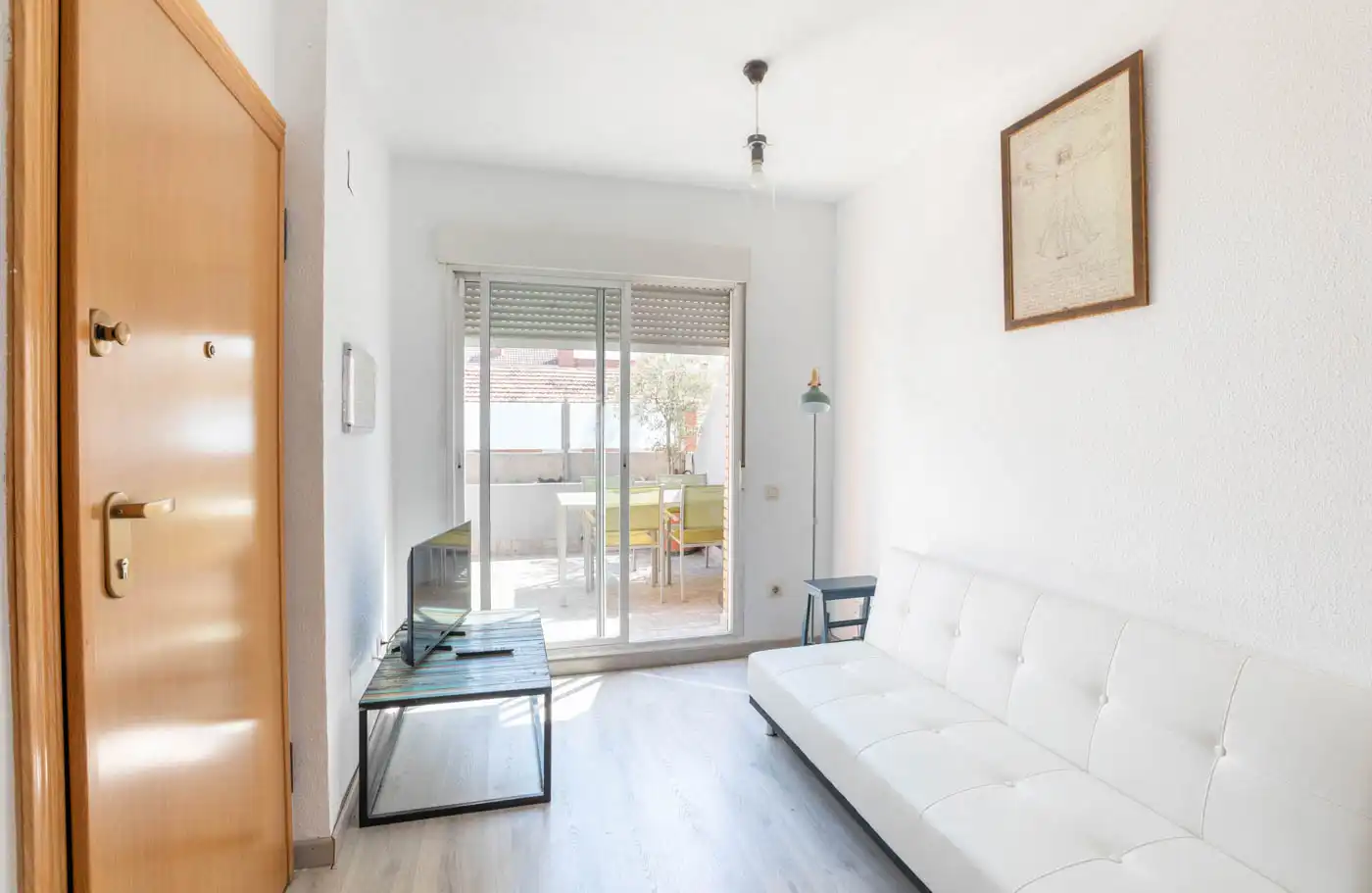 Sala de estar de Piso de alquiler en  Madrid Capital con Calefacción, Amueblado y Horno
