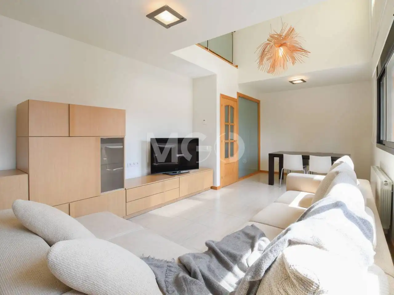 Sala de estar de Dúplex en venta en Calldetenes con Calefacción y Parquet