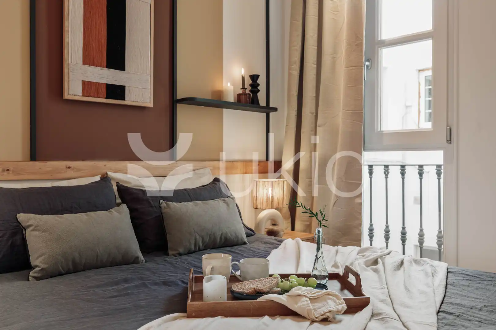Habitación de Apartamento de alquiler en Barcelona con Aire acondicionado, Calefacción y Amueblado