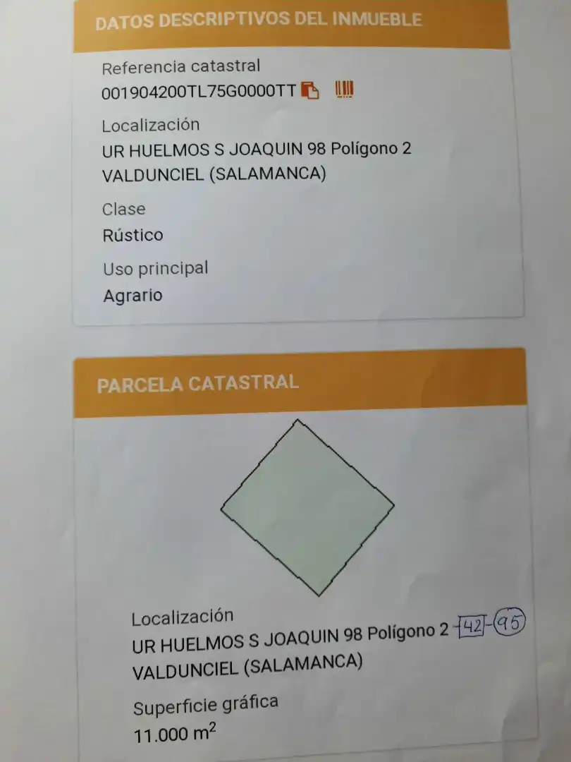 Land for sale in Valdunciel