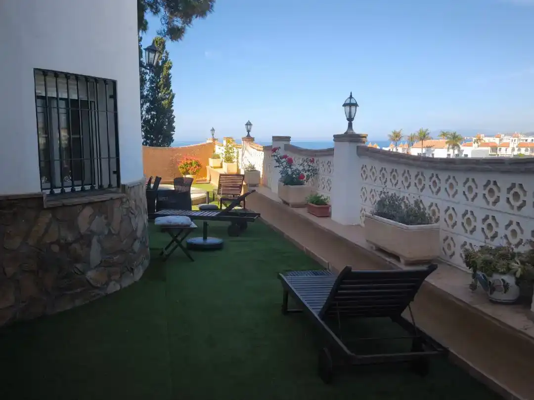 Terrace of Flat for sale in Vélez-Málaga  with Air Conditioner, Private garden and Storage room
