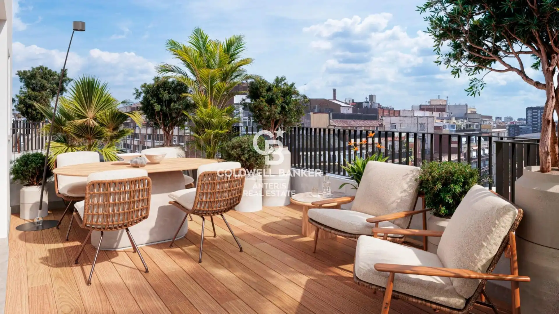 Terrasse von Dachboden zum Verkauf in Barcelona mit Klimaanlage, Heizung und Parkett
