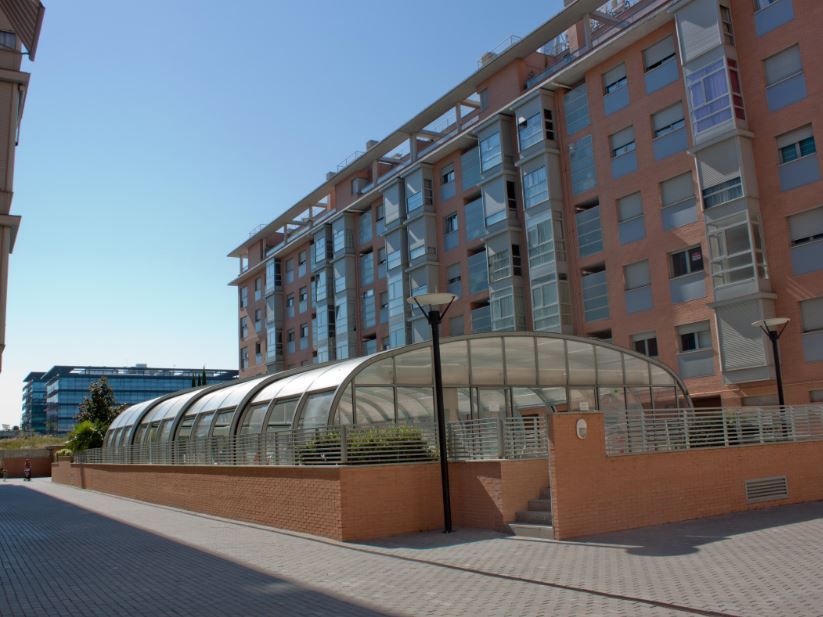 Vista exterior de Piso en venta en  Madrid Capital con Aire acondicionado, Calefacción y Trastero