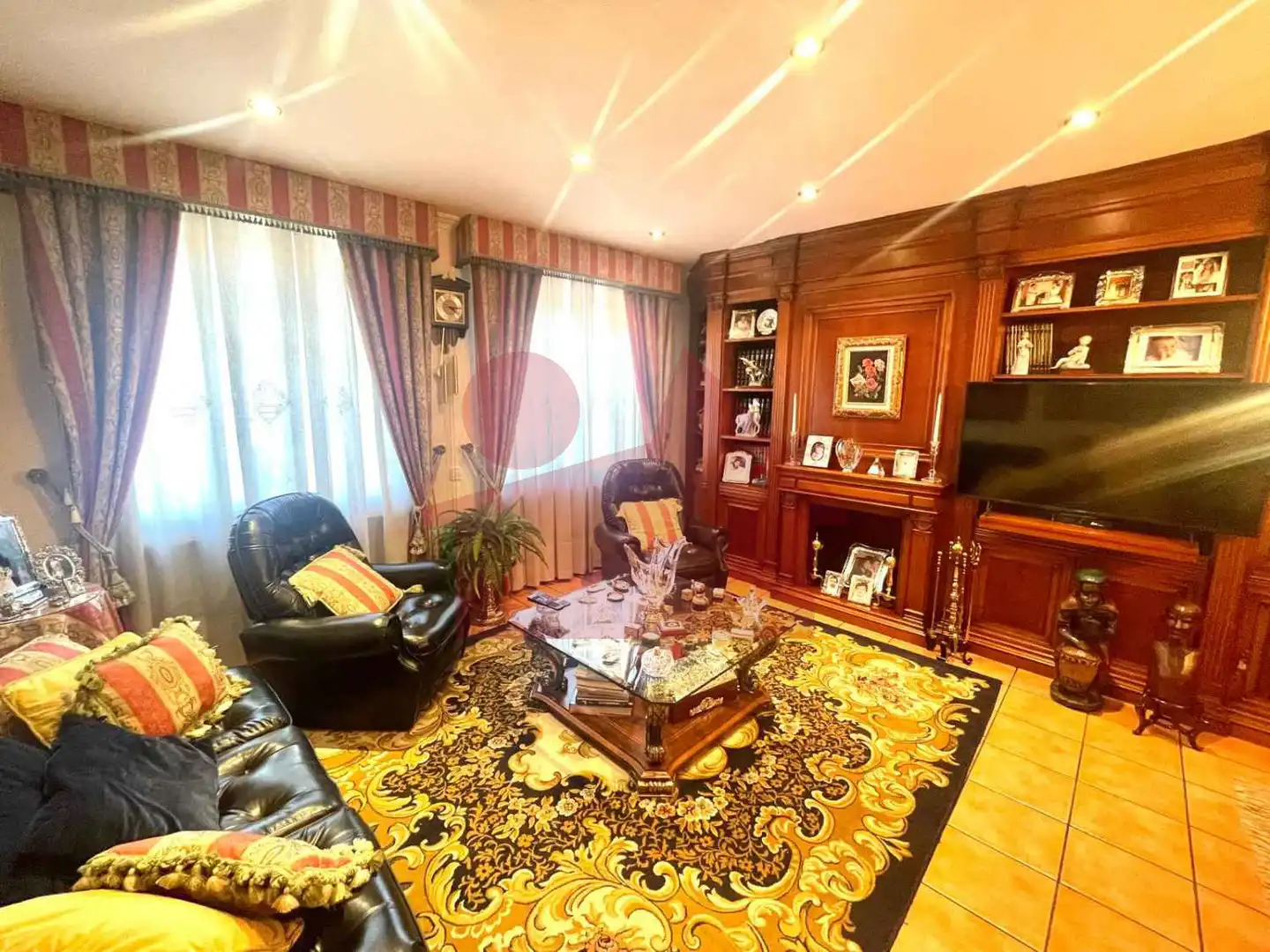 Sala de estar de Casa adosada en venta en Mollet del Vallès con Aire acondicionado, Calefacción y Jardín privado