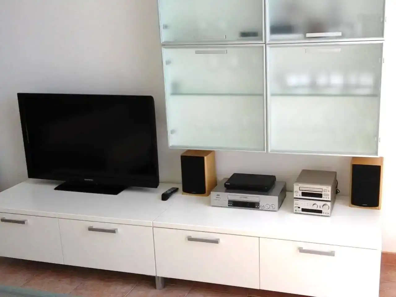 Sala d'estar de Apartament de lloguer en Mojácar amb Aire condicionat i Piscina