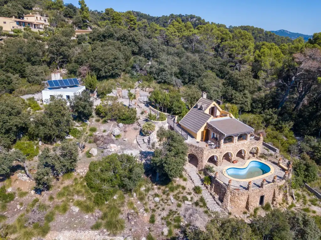 Garten von Haus oder Chalet zum Verkauf in Puigpunyent mit Privatgarten, Terrasse und Schwimmbad