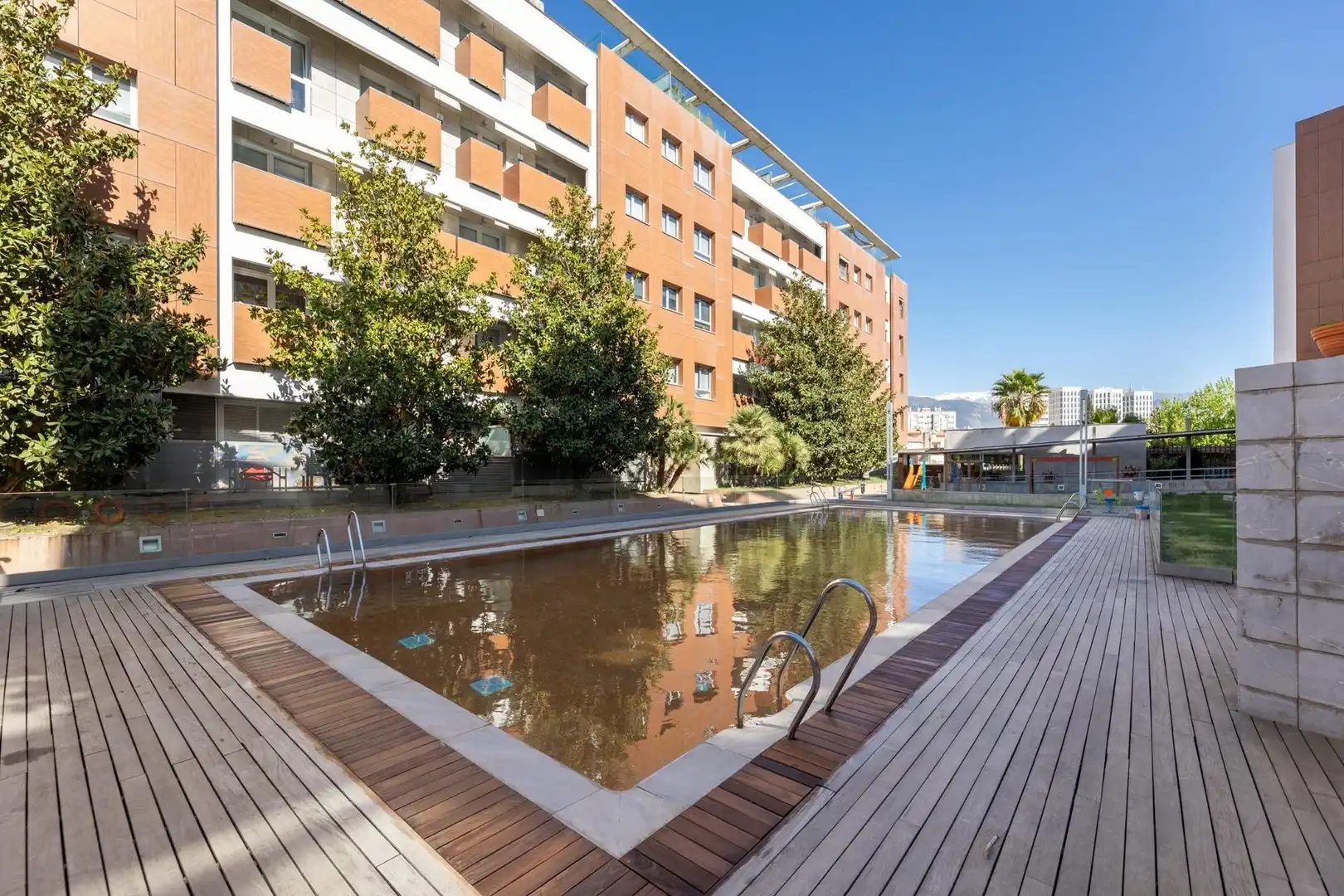 Swimming pool of Flat for rent in Armilla  with Air Conditioner, Heating and Furnished