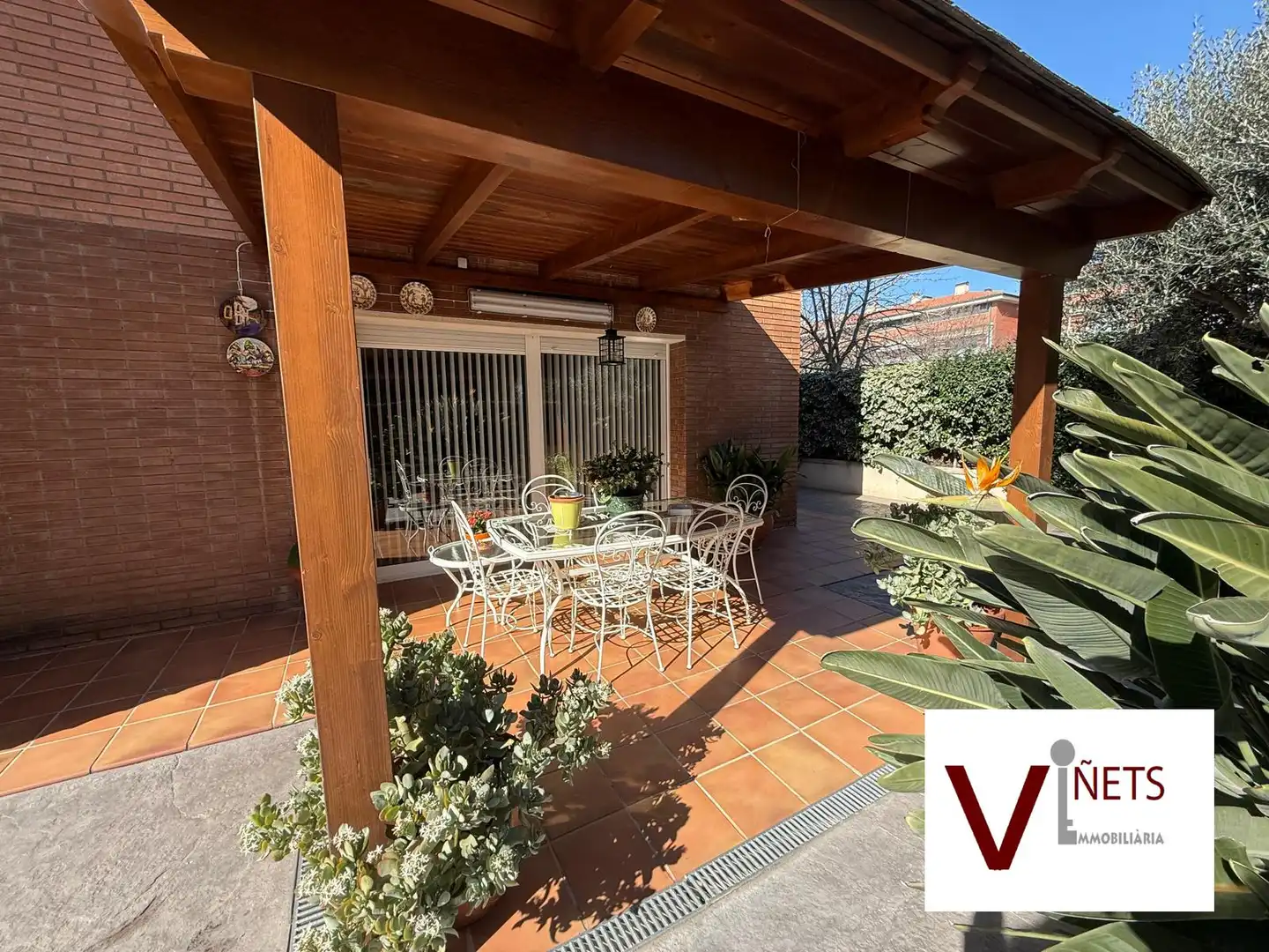 Terrasse von Erdgeschoss zum Verkauf in La Garriga mit Heizung, Privatgarten und Parkett