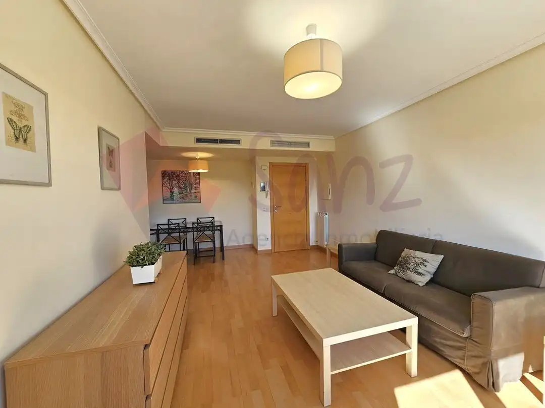 Sala de estar de Apartamento de alquiler en Lardero con Aire acondicionado, Calefacción y Jardín privado