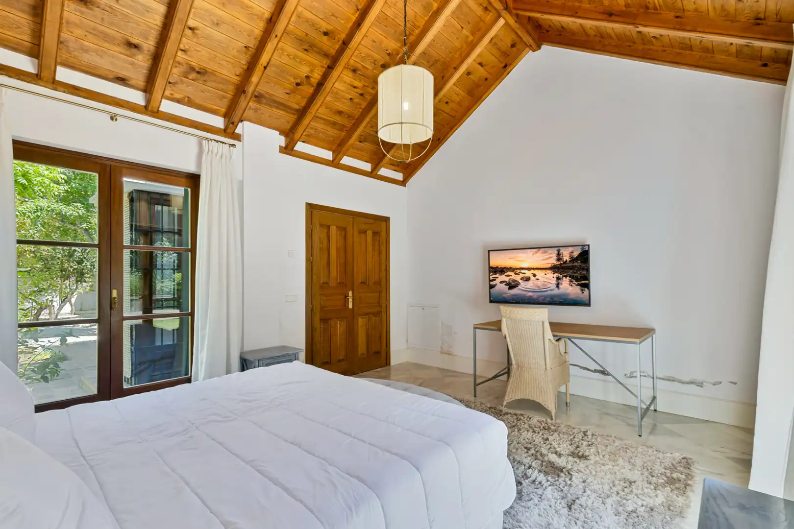 Schlafzimmer von Haus oder Chalet zur Miete in Marbella mit Klimaanlage, Privatgarten und Terrasse