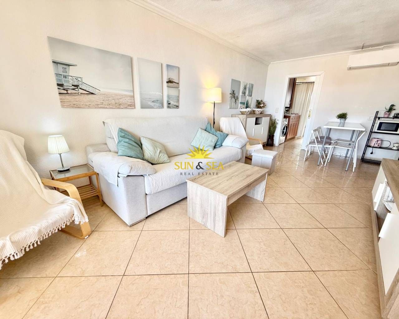 Living room of Apartments for rent in La Manga del Mar Menor  with Air Conditioner, Heating and Swimming Pool