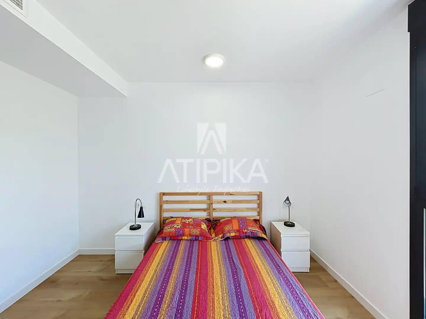 Bedroom of Flat for rent in Barcelona  with Air Conditioner, Parquet flooring and Storage room
