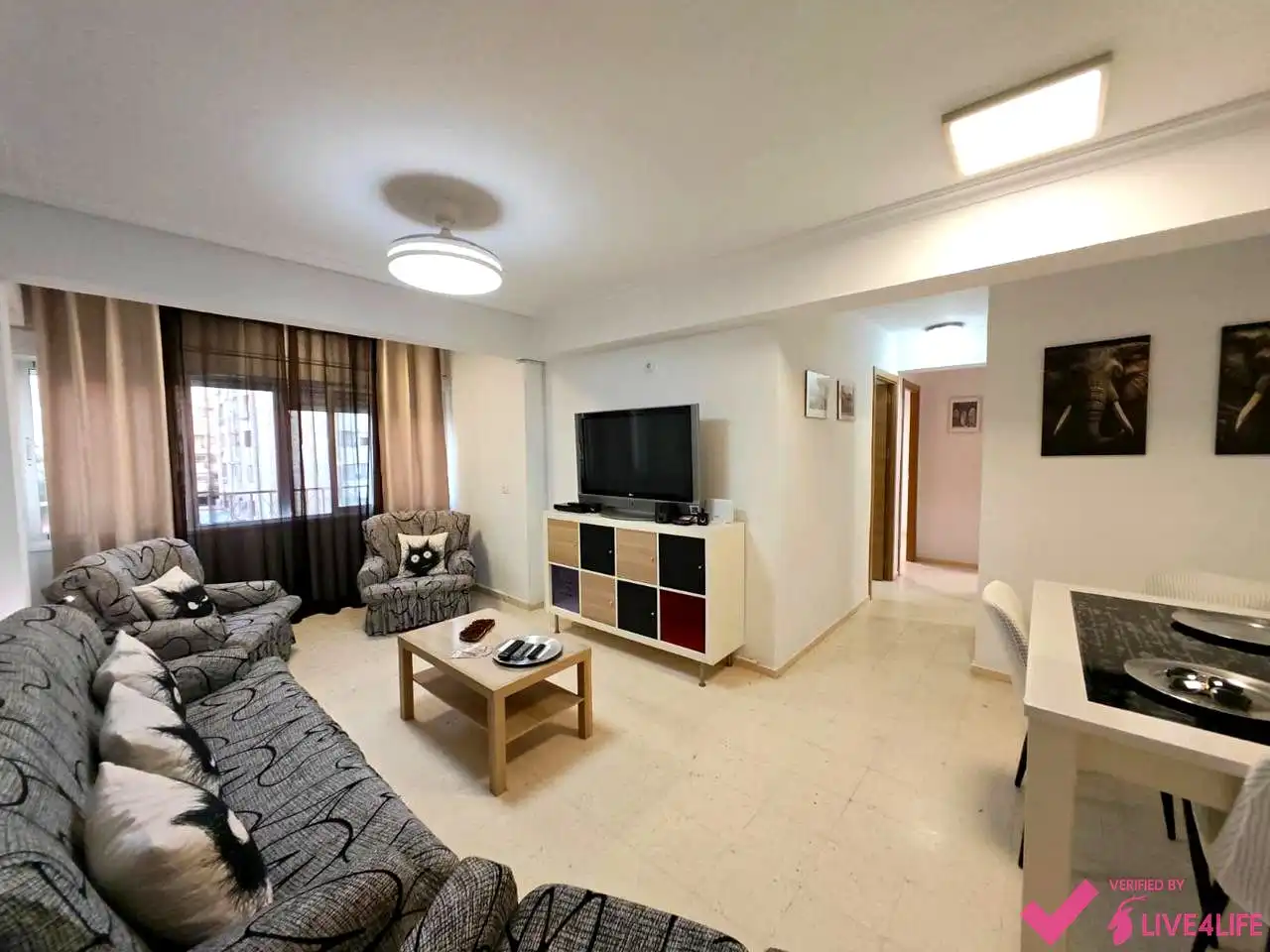 Sala de estar de Piso para compartir en Sevilla con Amueblado