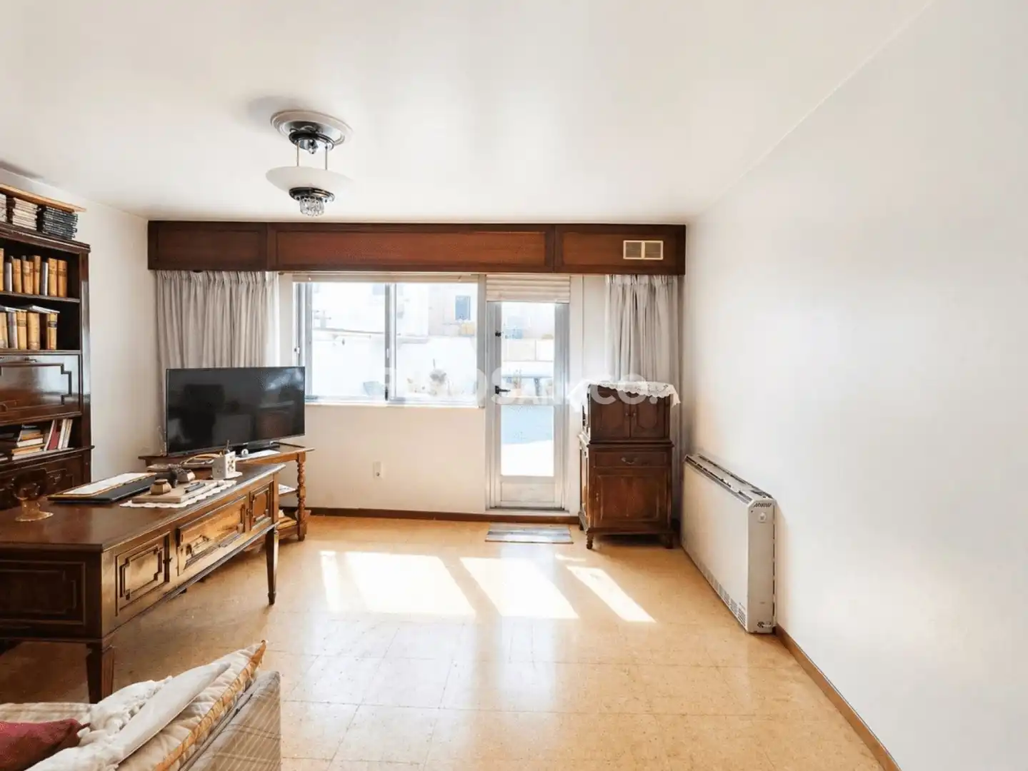 Living room of Flat for sale in A Coruña Capital   with Heating, Terrace and Furnished