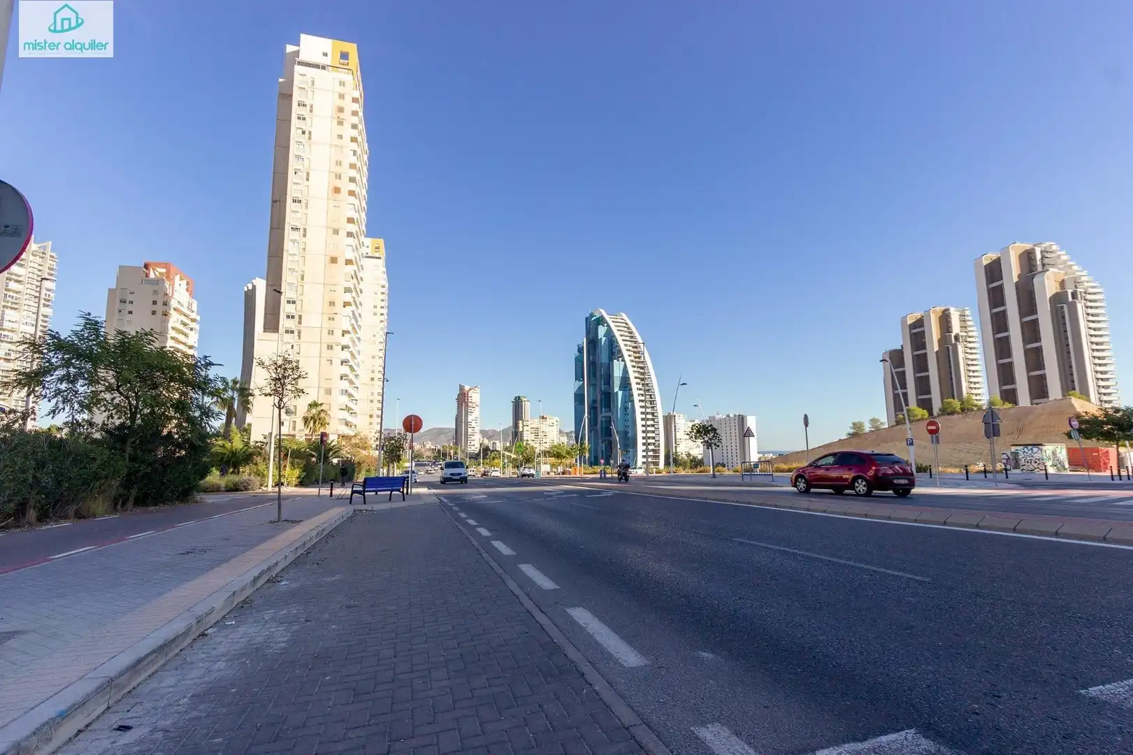 Exterior view of Apartments for rent in Benidorm  with Air Conditioner, Heating and Private garden