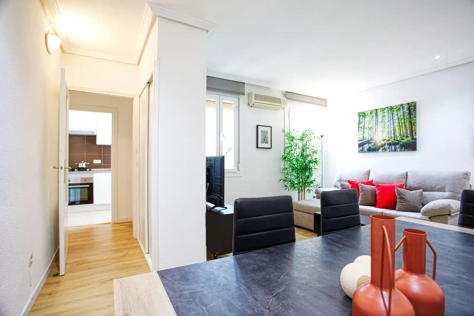 Sala d'estar de Apartament de lloguer en Madrid amb Aire condicionat, Calefacció i Parquet