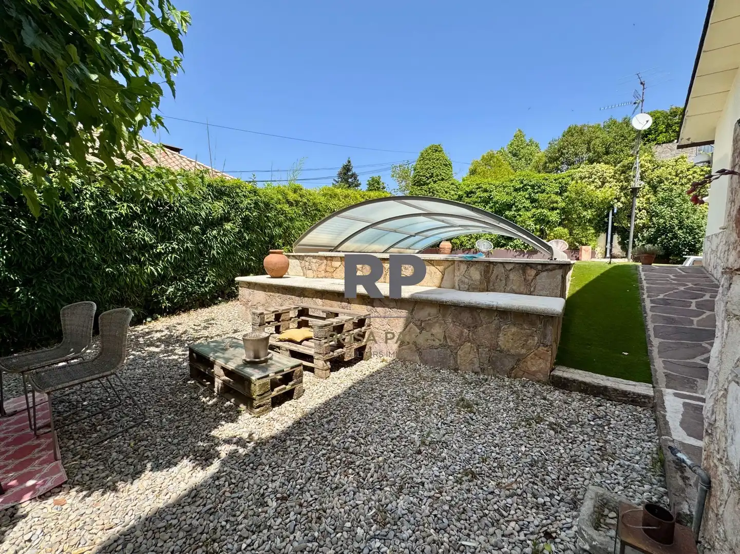 Terrassa de Casa o xalet en venda en Aiguafreda amb Calefacció, Jardí privat i Terrassa