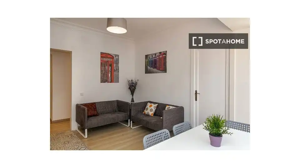 Living room of Flat for rent in Barcelona  with Air Conditioner, Heating and Furnished