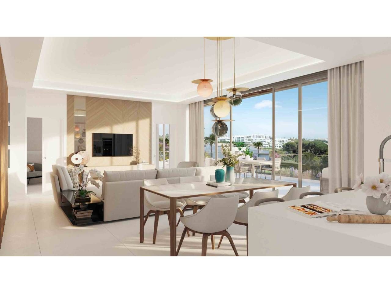 Living room of Flat for sale in Marbella  with Private garden, Terrace and Swimming Pool