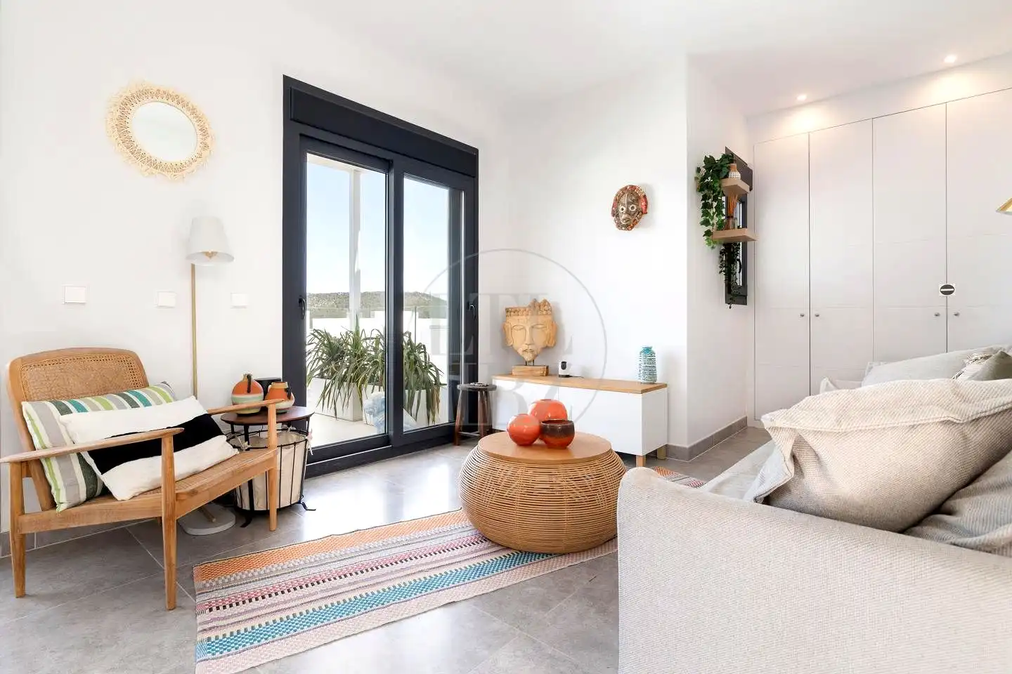 Sala de estar de Apartamento en venta en Sant Josep de sa Talaia con Aire acondicionado, Amueblado y Balcón
