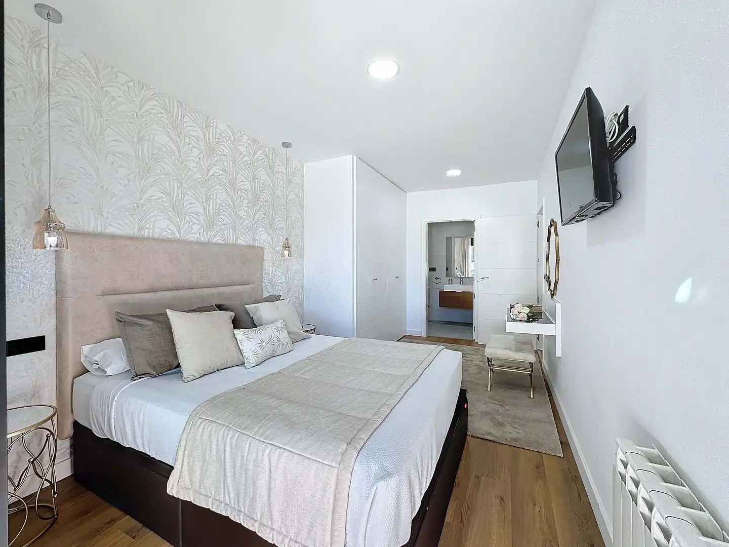 Schlafzimmer von Wohnung zum Verkauf in Sanxenxo mit Heizung, Terrasse und Schwimmbad