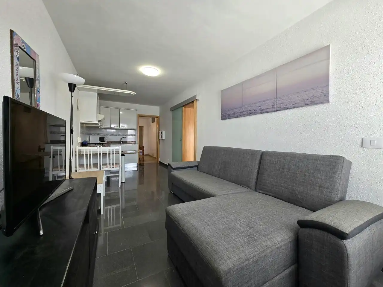 Sala d'estar de Apartament en venda en Mogán amb Terrassa, Moblat i Balcó