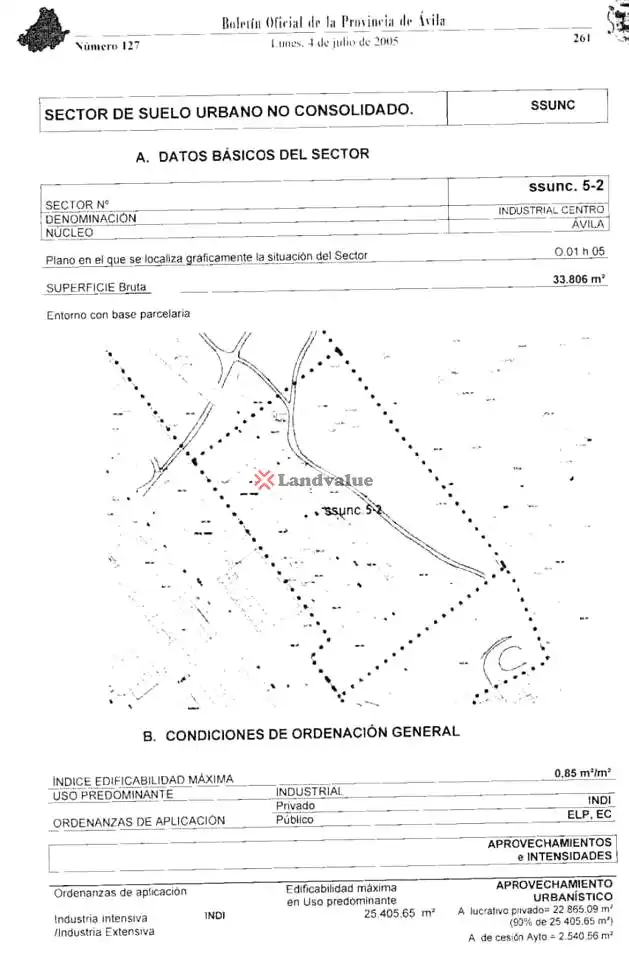 Terreny industrial en venda en Ávila