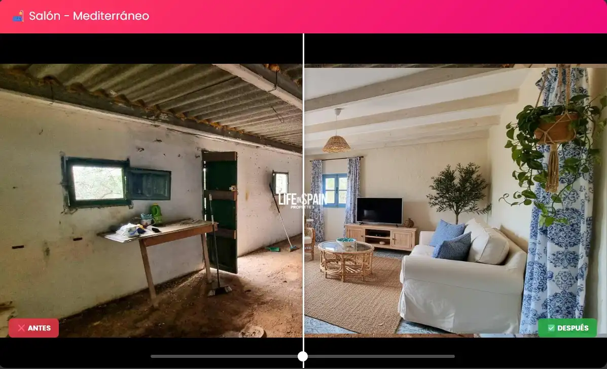 Sala d'estar de Finca rústica en venda en Roquetes amb Jardí privat i Piscina
