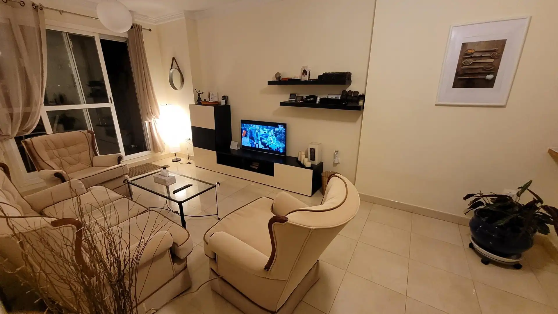 Wohnzimmer von Wohnungen zum Verkauf in Mojácar mit Klimaanlage, Heizung und Terrasse
