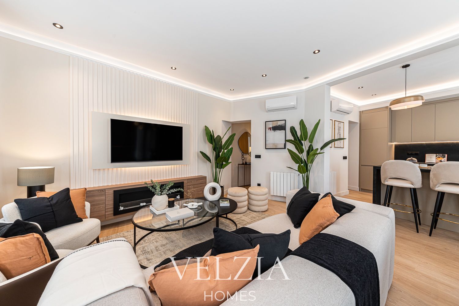 Sala de estar de Piso en venta en  Madrid Capital con Aire acondicionado, Calefacción y Jardín privado