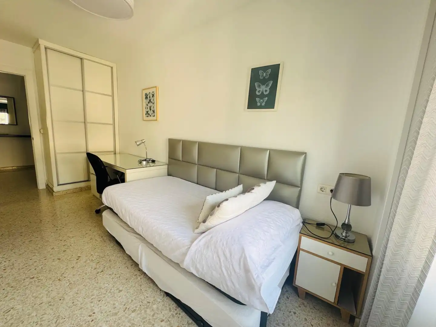 Schlafzimmer von Wohnung zur Miete in Málaga mit Klimaanlage und Möbliert