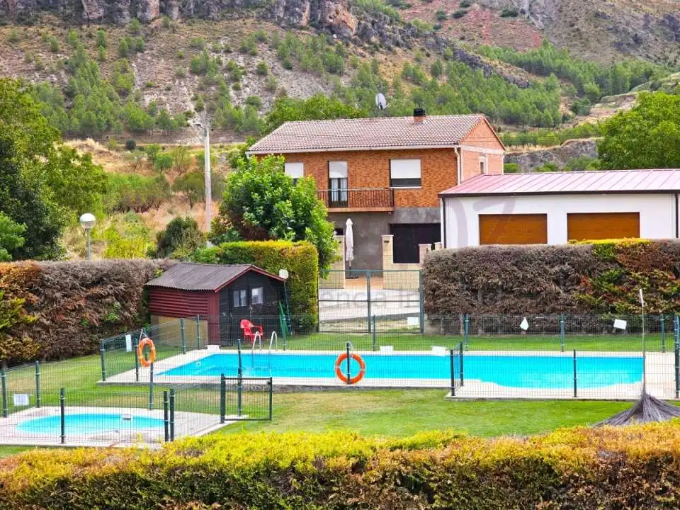 Swimming pool of Detached homes for sale in Lagunilla del Jubera  with Heating, Private garden and Terrace