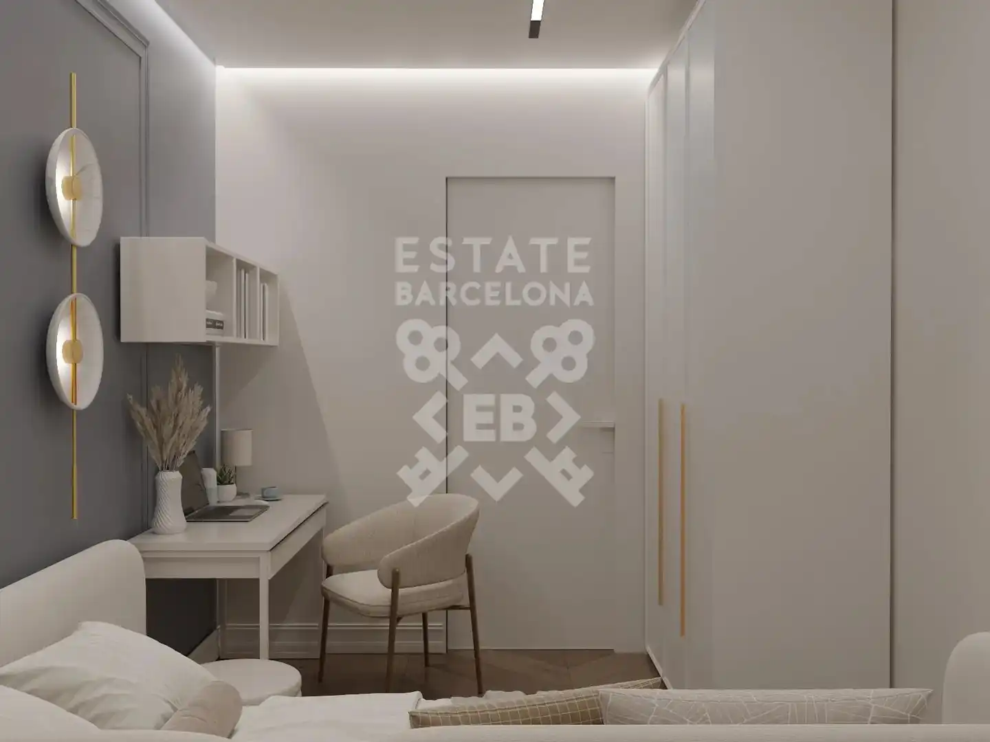 Schlafzimmer von Dachboden zum Verkauf in Barcelona mit Terrasse