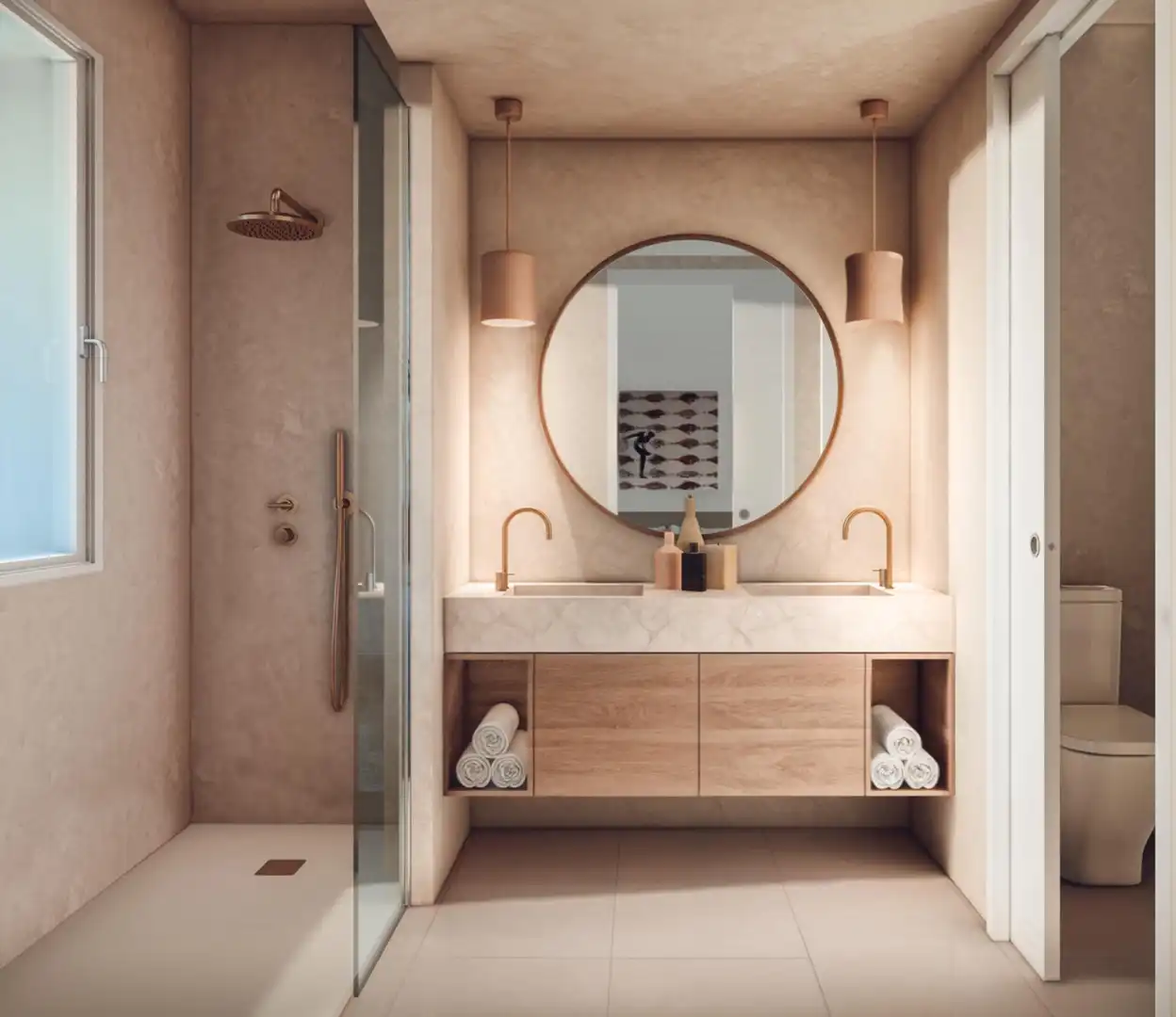 Baño de Casa adosada en venta en Es Mercadal con Aire acondicionado, Calefacción y Terraza