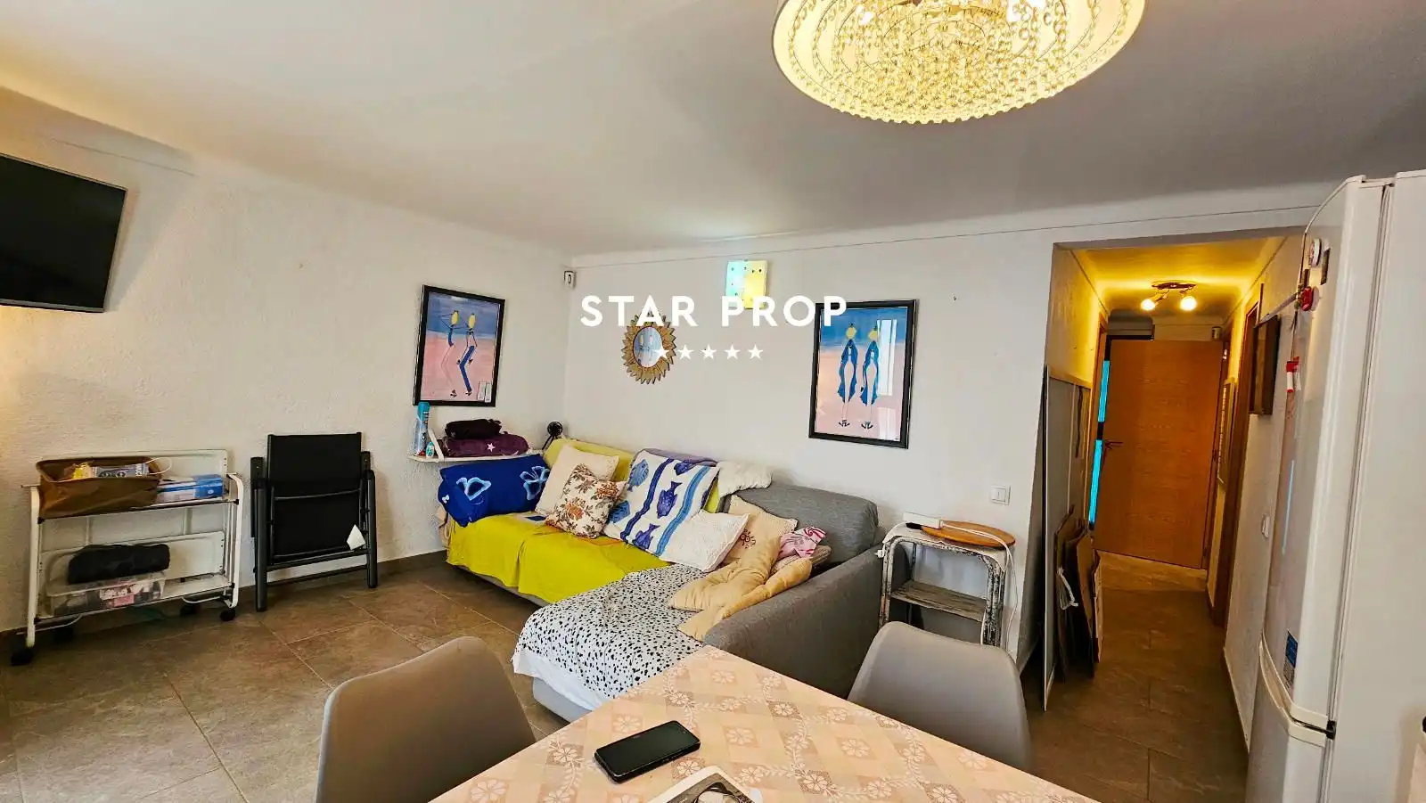 Sala de estar de Piso en venta en Llançà con Jardín privado, Terraza y Trastero