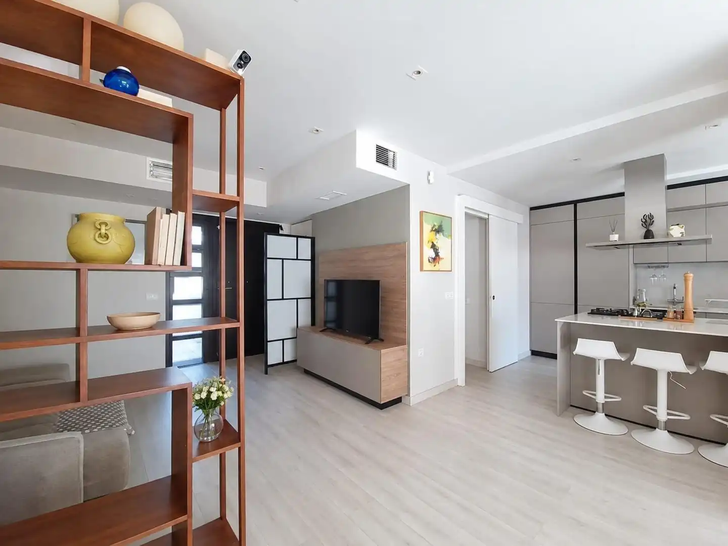 Sala de estar de Piso en venta en Mojácar con Aire acondicionado, Terraza y Piscina comunitaria