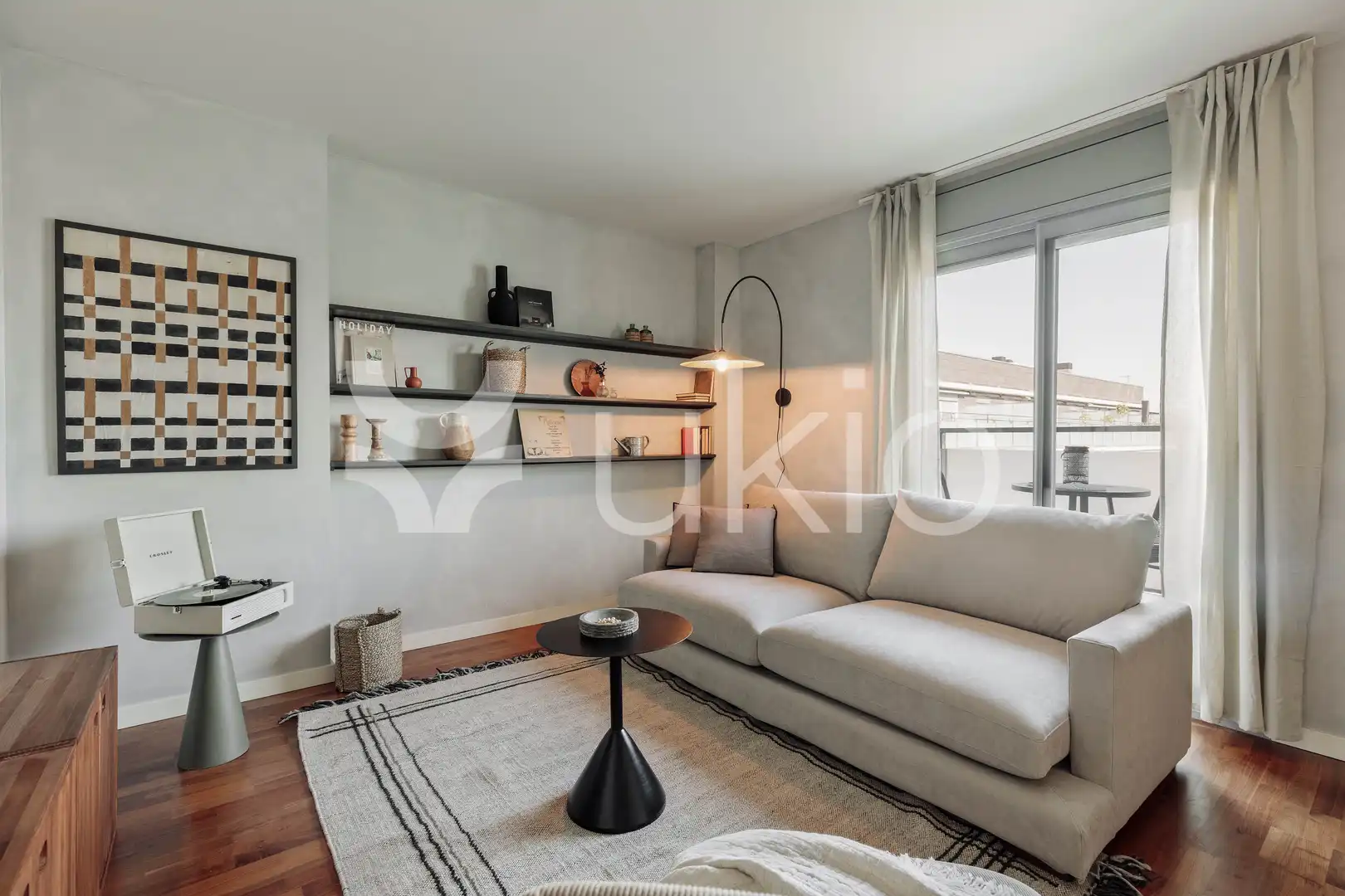 Wohnzimmer von Wohnungen zur Miete in Barcelona mit Klimaanlage, Heizung und Terrasse
