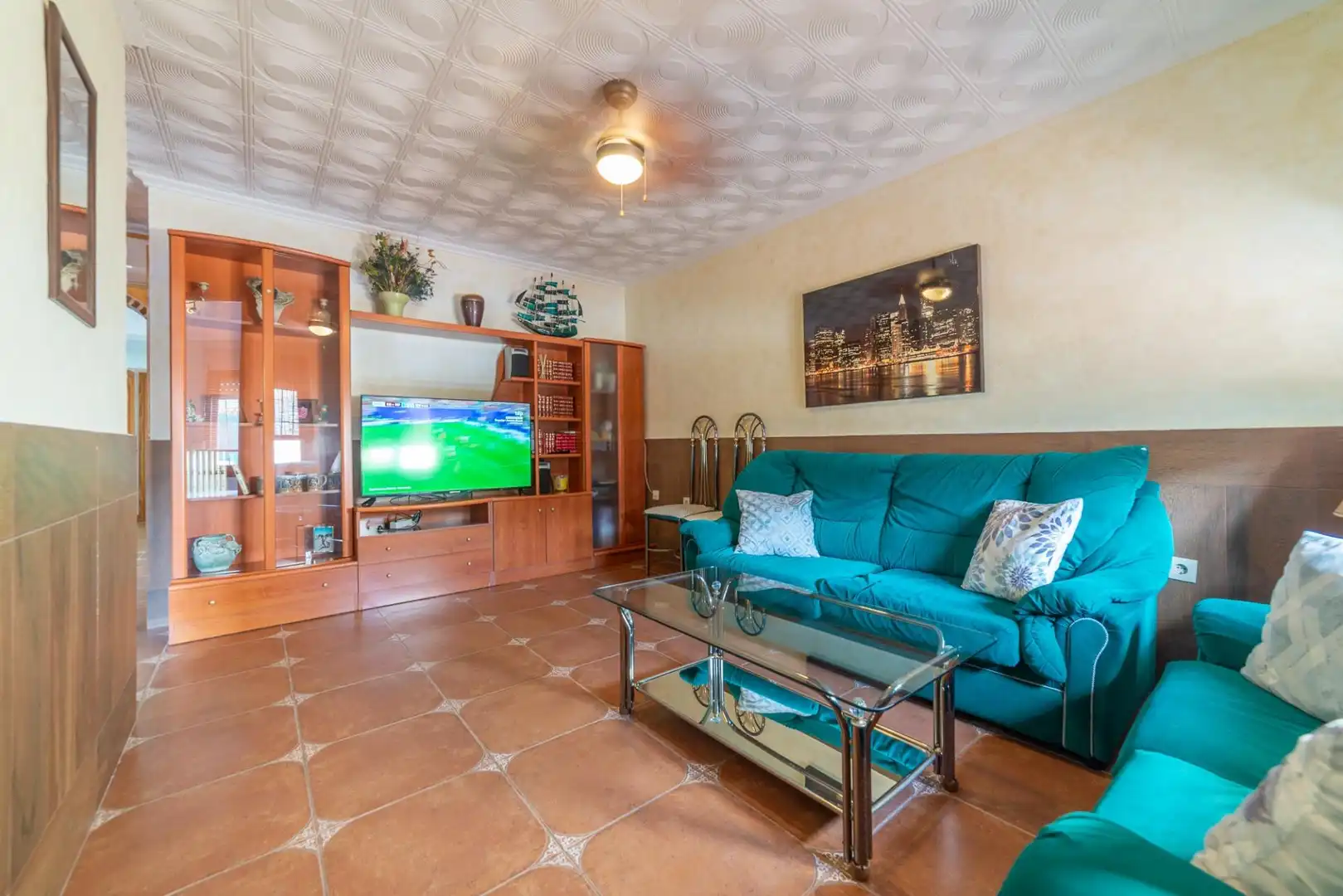 Sala de estar de Casa adosada en venta en San Javier con Jardín privado, Trastero y Amueblado