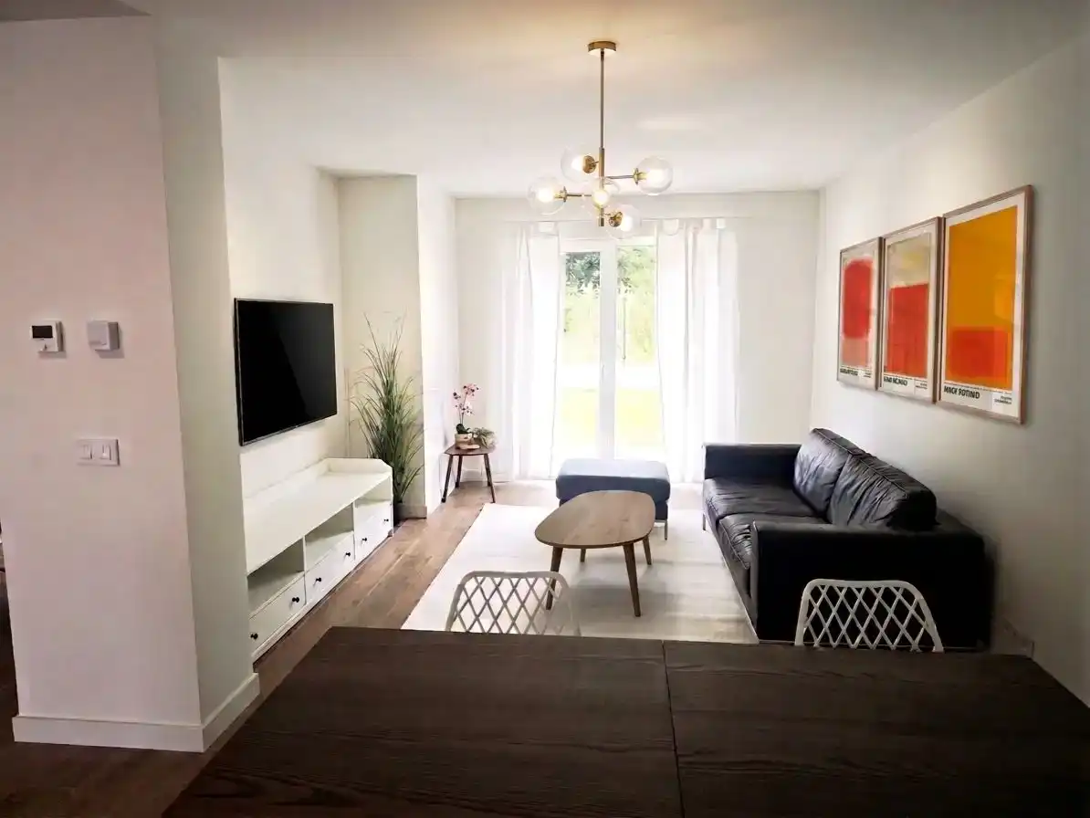 Sala de estar de Casa o chalet de alquiler en Medio Cudeyo con Jardín privado, Parquet y Amueblado