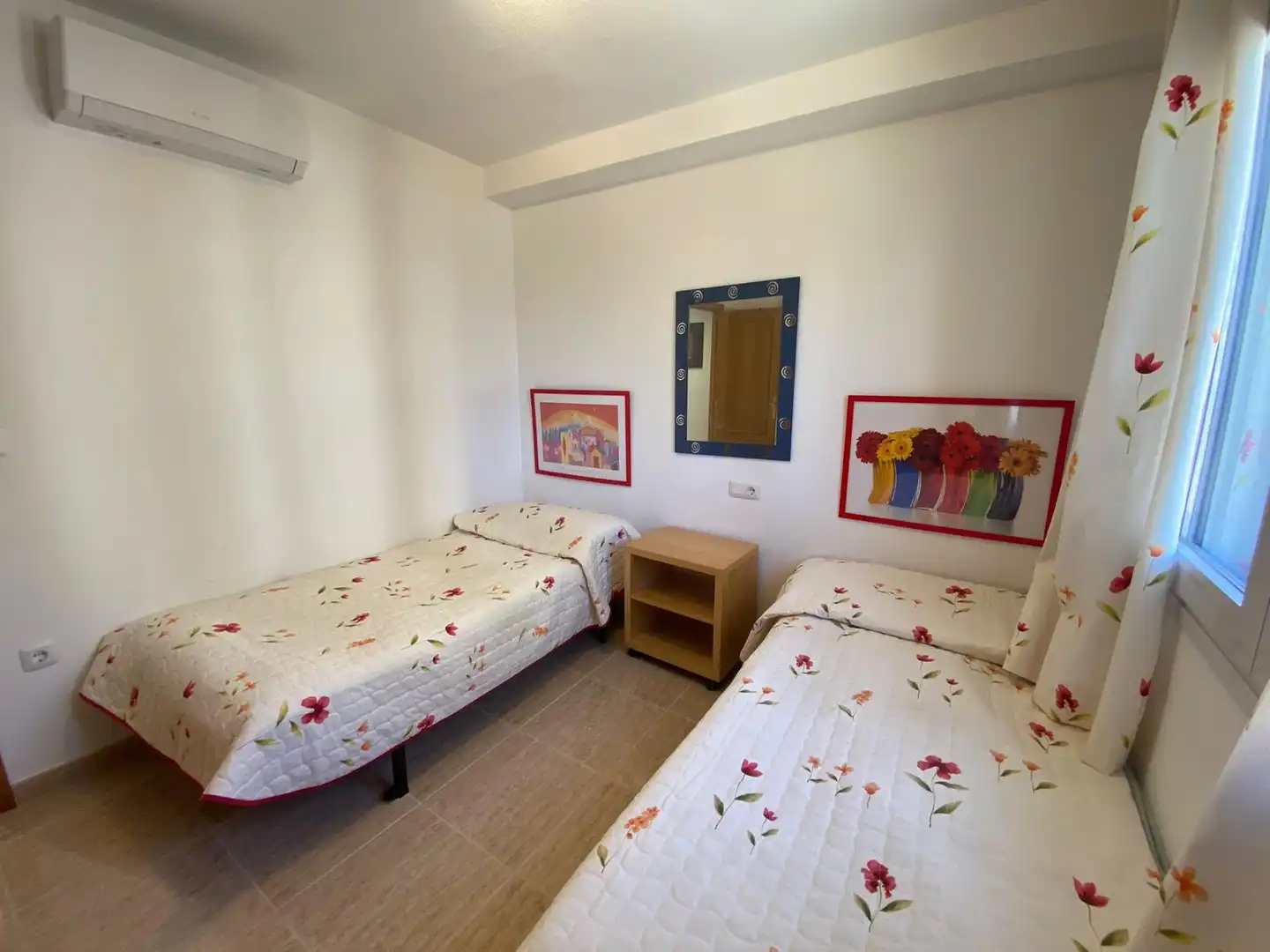 Schlafzimmer von Wohnungen zum Verkauf in Calpe / Calp mit Klimaanlage, Heizung und Privatgarten