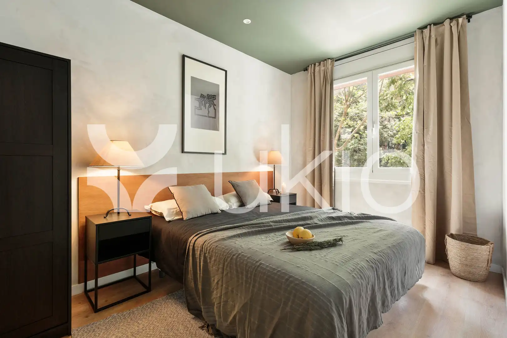 Schlafzimmer von Wohnungen zur Miete in Barcelona mit Klimaanlage, Heizung und Terrasse