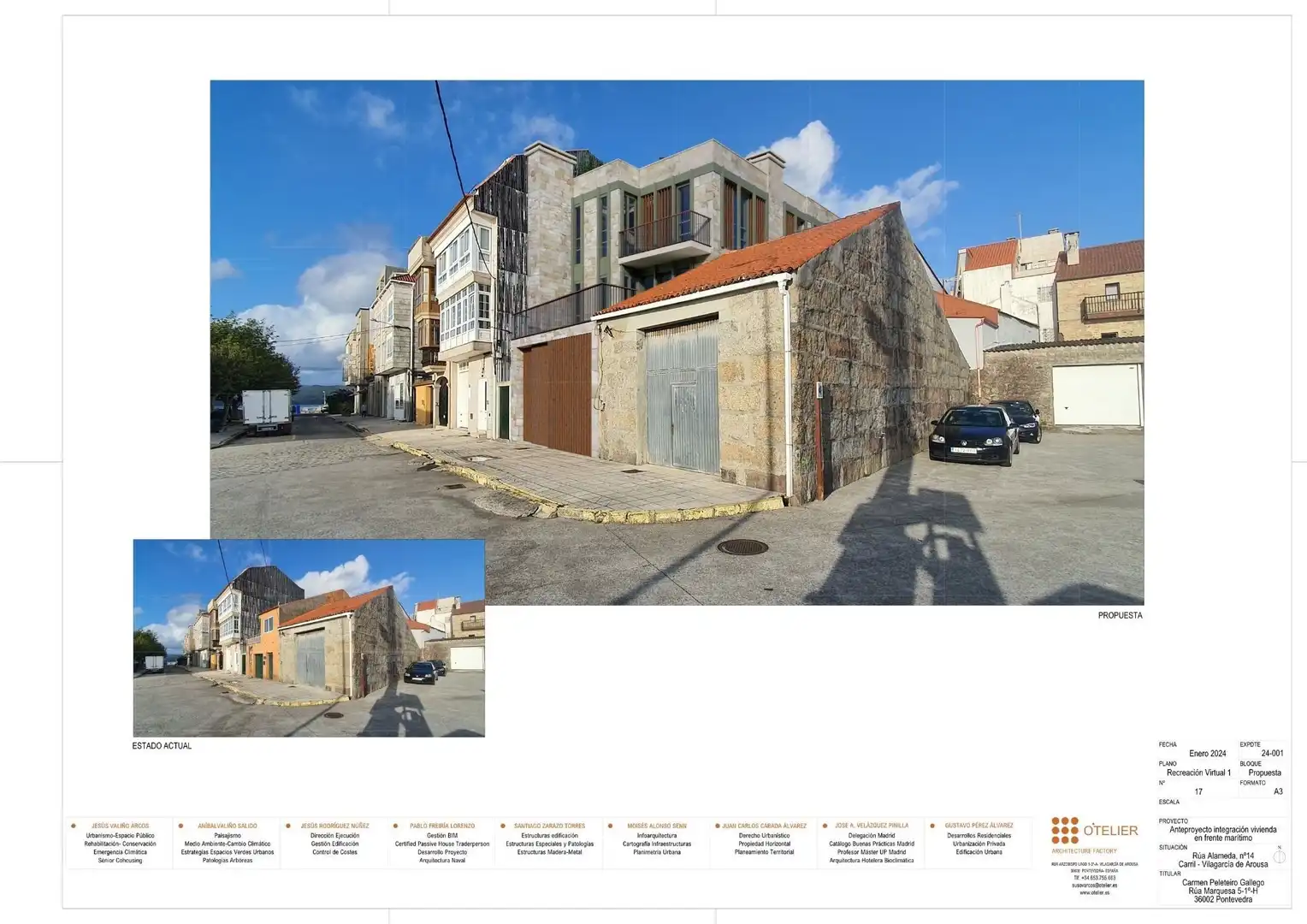 Vista exterior de Casa o xalet en venda en Vilagarcía de Arousa amb Terrassa i Balcó