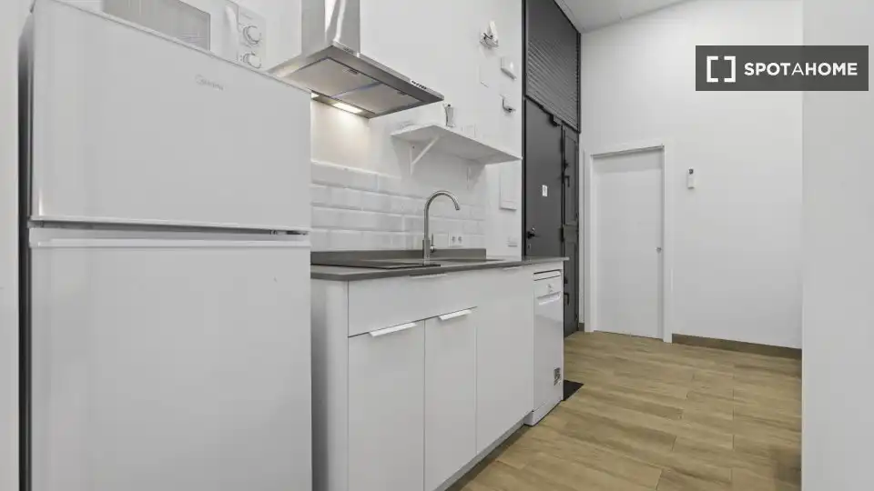 Cocina de Apartamento para compartir en Sevilla con Aire acondicionado, Terraza y Amueblado