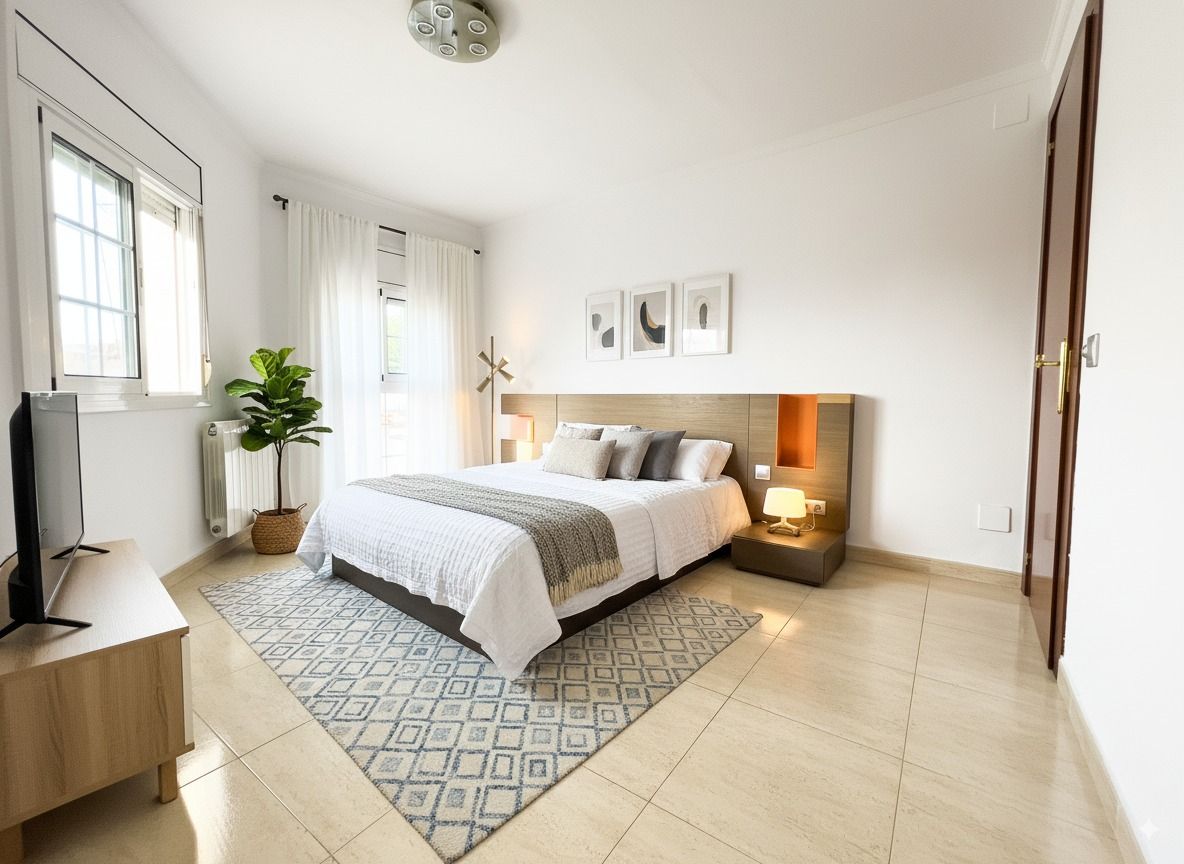 Bedroom of Flat for sale in Badalona  with Air Conditioner and Heating
