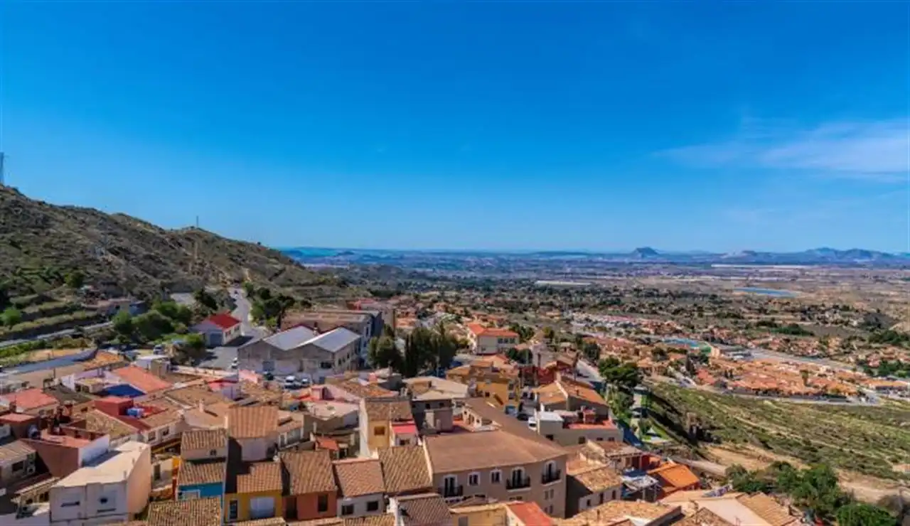 Vista exterior de Casa adosada en venta en Aspe con Aire acondicionado, Jardín privado y Piscina