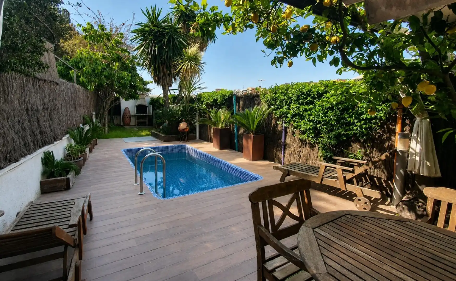 Swimming pool of Detached homes for sale in Canet de Mar  with Air Conditioner, Private garden and Terrace