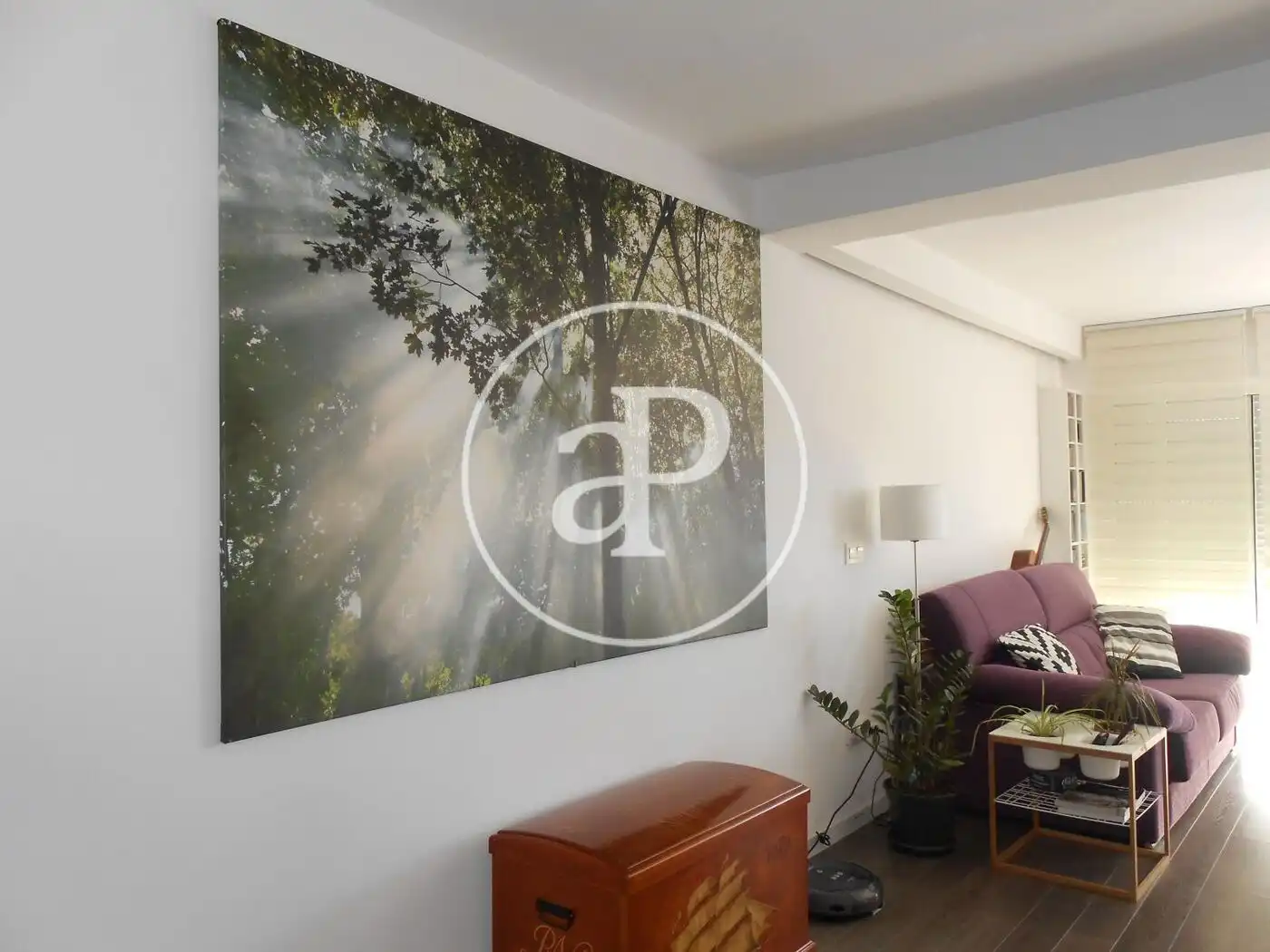 Wohnzimmer von Wohnung zur Miete in Valencia mit Heizung, Möbliert und Balkon